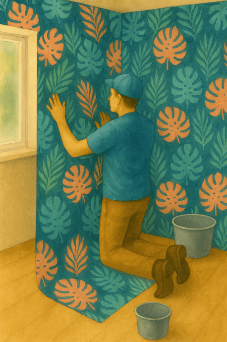 Persona alineando e instalando un segundo paño junto al primero