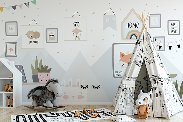 Mural infantil de animales en oferta